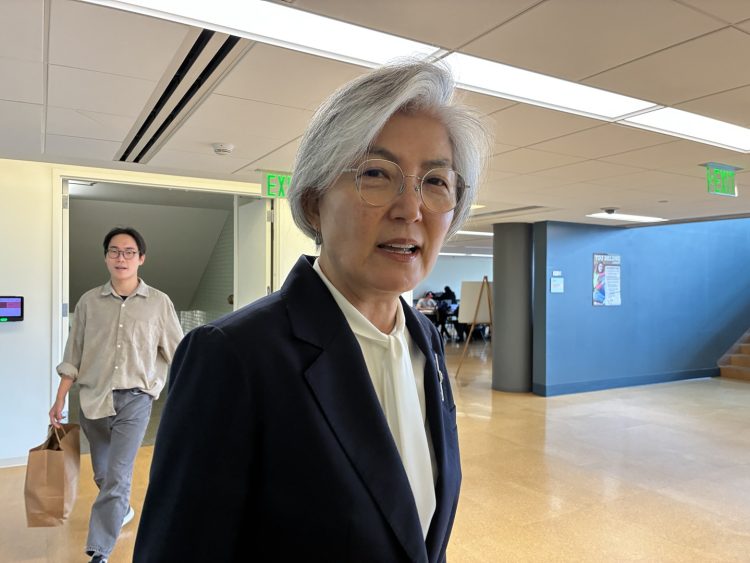 1일 애틀랜타 조지아텍 공공토론회에 참석한 강경화 주미대사.