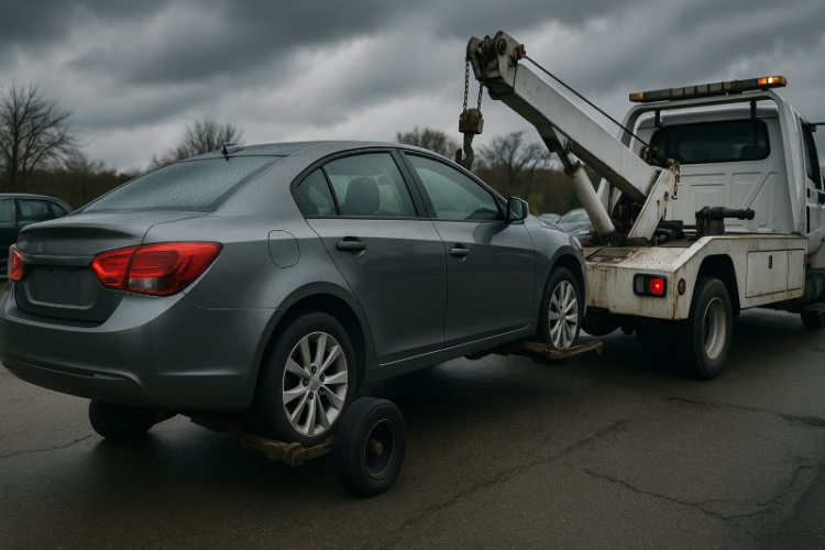 전국적으로 자동차 대출 연체와 압류가 급격히 증가하면서 많은 운전자들이 차량을 잃고 있다. [AI 생성 이미지]