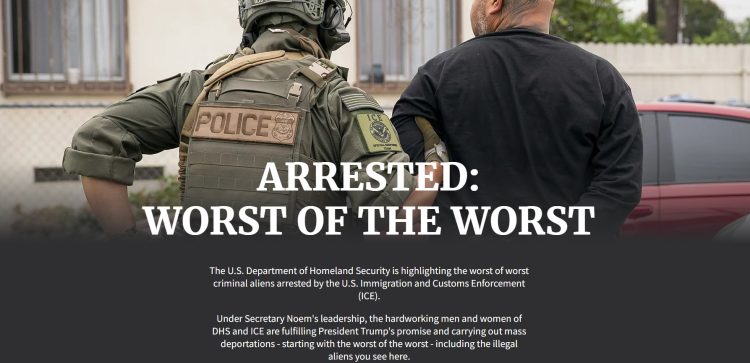 국토안보부가 개설한 범죄 이력 불체자 검색 사이트.