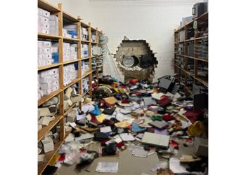 29일 개인금고 3200여개가 털린 독일 서부 겔젠키르헨의 저축은행. 연합뉴스