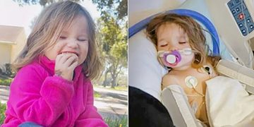 미국의 2살 여자아이가 추수감사절 연휴 동안 친척들에게 받은 입맞춤 때문에 응급실에 실려간 사연이 공개됐다. 사진 더선 캡처