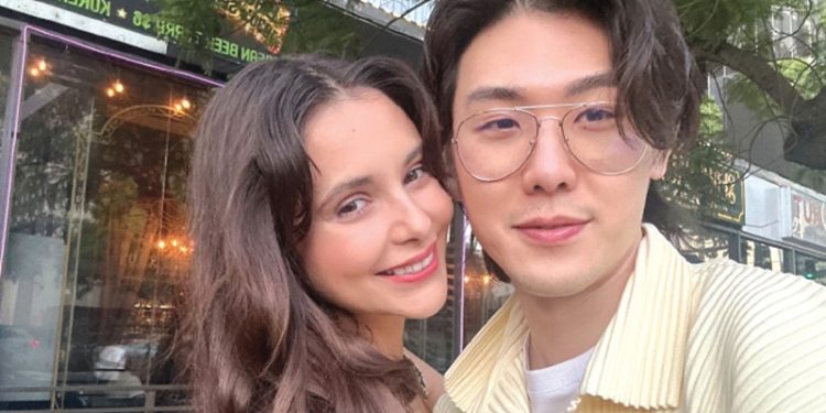 LA다운타운 이민서비스국(USCIS)에서 영주권 인터뷰 도중 체포된 황태하(오른쪽) 씨와 부인 셀레나 디아즈 씨. [셀레나 디아즈 씨 제공]