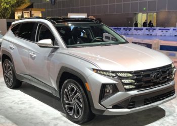 지난해 미국시장에서 가장 인기였던 한국차 모델은 총 23만4230대가 팔린 현대 투싼으로 나타났다. 지난해 LA오토쇼에 전시된 투싼 모델.