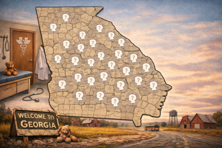조지아주의 60여개 카운티에 단 한 명의 소아과 의사도 없을 정도로 ‘의료 사막’ 문제가 심각한 것으로 나타났다. [AI 생성 이미지]