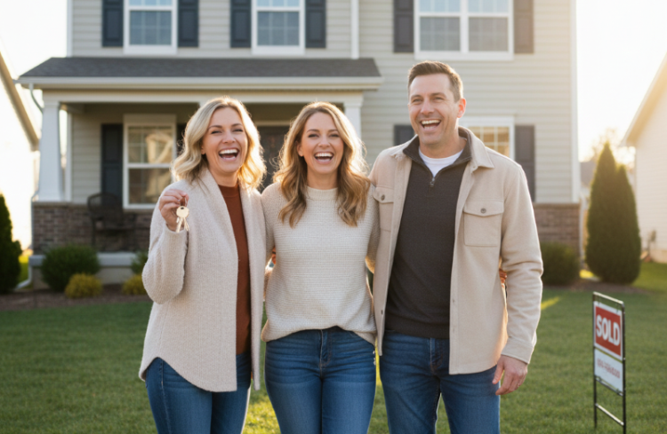 미국에서 주택가격이 치솟으면서 전통적인 부부 단위의 주택 구입 대신 친구나 가족이 함께 집을 사는 공동 구매(co-buying)가 점점 늘고 있다. [AI 생성 이미지]