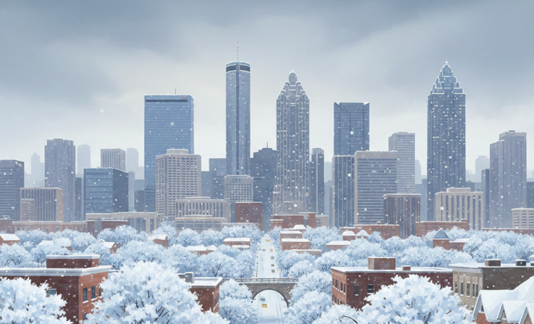 조지아 전역에 이번 주말 또 한 차례 한파가 닥칠 것으로 예상된다. [AI 생성 이미지]