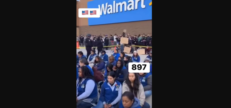 최근 미국 소셜미디어에서 확산하고 있는 월마트 직원들 체포 영상. 인공지능(AI) 생성 영상으로 확인됐다. 사진 페이스북