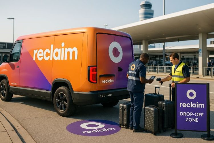 공항 수하물 체크인 카운터로 리클레임이 짐을 배달하는 모습. [홈페이지 캡처]
