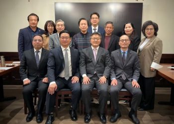 한인교협 신년 하례식에서 임원들이 한자리에 모였다. 윤지아 기자.