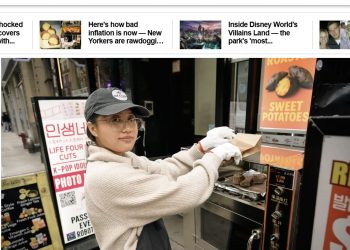 19일 미 매체 뉴욕포스트가 군고구마가 직장인들의 점심으로 급부상했단 내용의 기사를 작성했다. 아래 사진은 뉴욕 코리아타운에 있는 군고구마 노점, 줄리앤코(Julie & Co.). 사진 뉴욕포스트 캡처