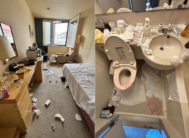 일본에 머물었던 중국인 투숙객들의 숙소. 스레드 캡쳐