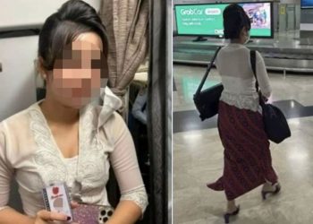 인도네시아 여성 카이룬 니샤(23)가 바틱 항공사 승무원 유니폼을 입고 위장 사원증을 소지한 채 여객기에 탑승했다가 당국에 체포됐다. 사진 SNS 캡처