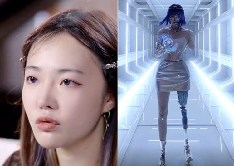 팔과 다리 잃었지만 장애인의 경제적 자립을 지원하는 사업을 하고 있는 중국 인플루언서 웡신이. 사진 도우인