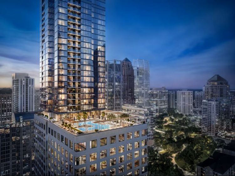 애틀랜타에서 다섯 번째 높이로 지어질 1072  웨스트 피치트리 스트리트 빌딩.  [Eleven Visualization 제공]