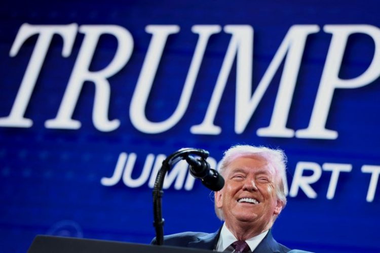 도널드 트럼프 대통령이 2026년 1월 28일 워싱턴 D.C.에서 열린 연방 재무부 정상회의에서 연설하고 있다. [로이터]