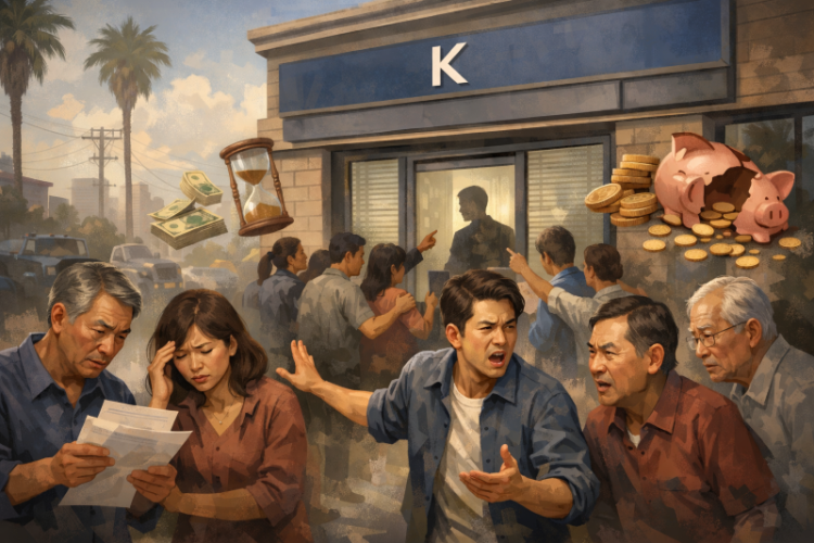 캘리포니아주 노워크 지역의 한인 부동산 투자업체를 둘러싸고 투자금 정산이 지연돼 피해를 입었다고 주장하는 한인들이 잇따라 나오면서 논란이 확산되고 있다.  [AI 생성 이미지]