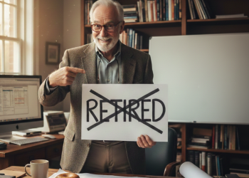 생활비 부담 때문에 재취업에 나선 50세 이상 은퇴자가 소폭 증가했다.  [AI 생성 이미지]