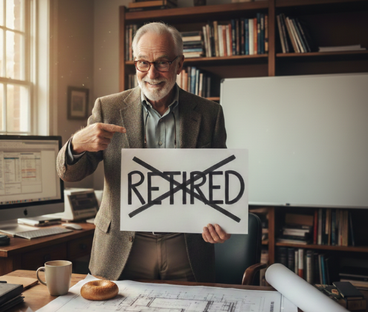 생활비 부담 때문에 재취업에 나선 50세 이상 은퇴자가 소폭 증가했다.  [AI 생성 이미지]