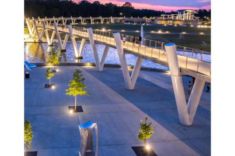 스와니 시의 인기 공원.