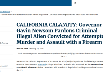 DHS 홈페이지 캡처. 이 보도자료와 함께 사면된 범죄자들의 사진과 정보도 공유했다.
