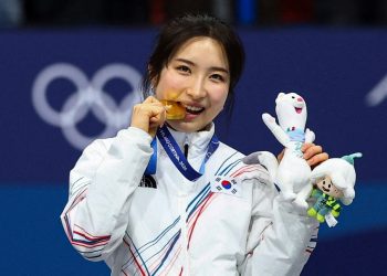 동계올림픽 쇼트트랙 여자 1,500m 경기에서 금메달을 획득한 김길리. [로이터]