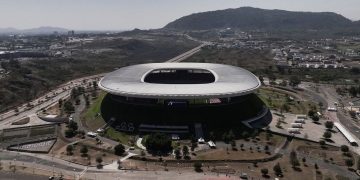 멕시코 과달라하라의 아크론 스타디움. 지역 소요 사태로 어수선하다. [로이터]