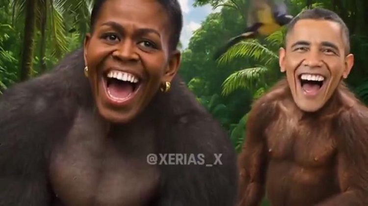 트루스소셜에 올라온 오바마 전 대통령 조롱 영상 [트루스소셜 캡처]