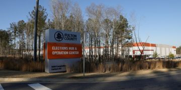 유니온 시티에 있는 풀턴 카운티 선거운영센터. [로이터]