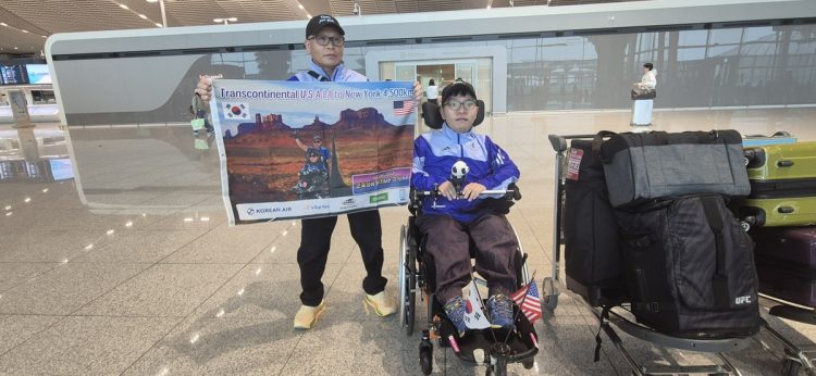 미국 대륙 횡단 도전에 나선 배재국 씨 부자
[독자 제공]