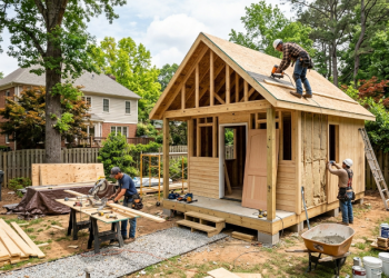 주택 소유자가 자신의 뒷마당에 작은 별채와 같은 부속 건물을 지을 수 있도록 허용하는 법안이 조지아주 하원을 통과했다. [AI 생서 이미지]