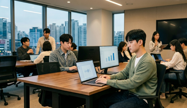 최근 채용 시장에서 구직자가 주목받기 위해 가장 필요한 역량으로 ‘인공지능(AI) 활용 능력’이 꼽혔다. [AI 생성 이미지]