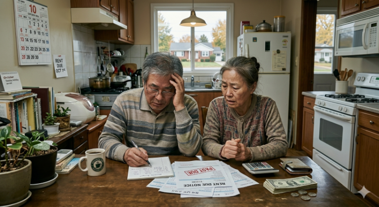 고정 수입에 의존하는 은퇴자들이 주거비를 감당하기 점점 어려워지고 있다는 분석이 나왔다. [AI 생성 이미지]