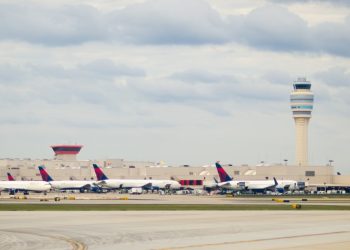 애틀랜타공항에 있는 델타항공 여객기. [홈페이지 캡처]