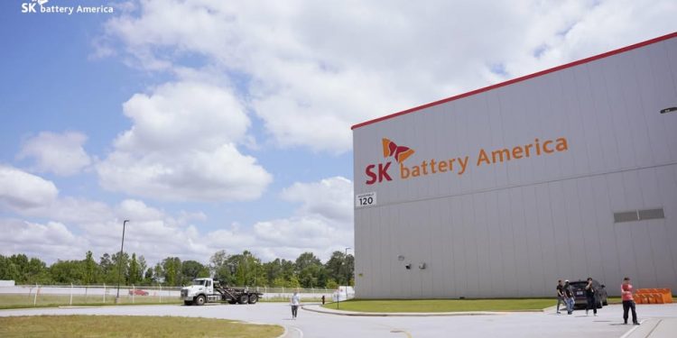 조지아주 커머스에 있는 SK배터리아메리카.