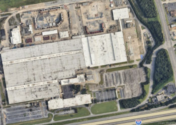 재개발 대상 106에이커 부지 항공사진.   [구글맵 제공]