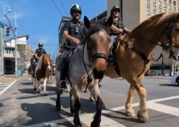 애틀랜타 경찰 기마 순찰대 [폭스5 뉴스 영상 캡처]