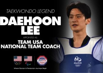 이대훈의 미 대표팀 코치 선임 소식을 전한 미국태권도협회 홈페이지.