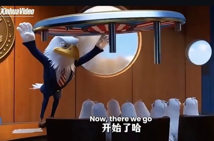 미국 주재 중국대사관이 9일 소셜미디어(SNS)에 올린 동영상. 사진 인스타그램 캡처