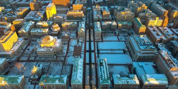 2026년 2월 26일 눈 온 뒤 컬럼비아대 캠퍼스 전경. [홈페이지 캡처 / Lenny Pridatko]