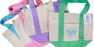 트레이더조에서 출시한 파스텔 토트백 라인.