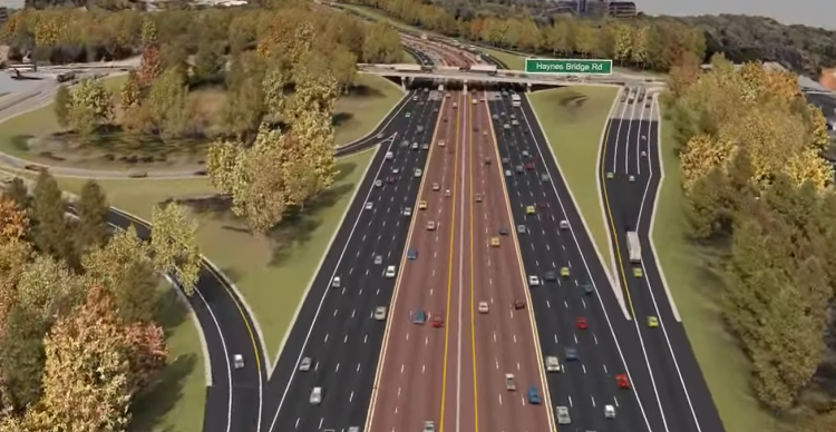 400 고속도로 완공 시 렌더링 모습. 조지아 교통부 제공