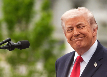 28일 워싱턴DC. 백악관에서 열린 영국 찰스 3세 국왕과 카밀라 왕비 환영식에서 도널드 트럼프 미국 대통령이 발언하고 있다. AFP=연합뉴스