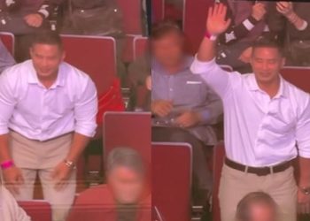 태진아의 미국 공연장에서 모습을 드러낸 가수 유승준. 유튜브 캡처