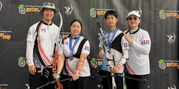 U18 혼성전 은메달을 획득한 송민혁 군과 정시우 양. [88양궁 제공]