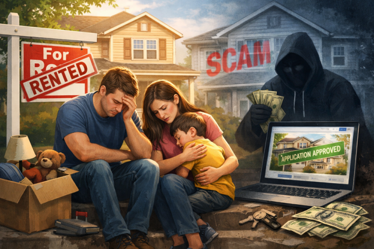 가짜 임대 광고 사기에 속는 피해가 애틀랜타 일대에 빈번히 일어나고 있다. [AI 생성 이미지]