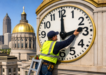 조지아주의 시간대를 ‘대서양 표준시’로 변경하는 법안 통과가 무산되면서 매년 두 번 시계를 바꾸는 현행 서머타임 제도가 유지된다. [AI 생성 이미지]