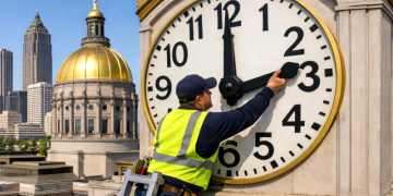 조지아주의 시간대를 ‘대서양 표준시’로 변경하는 법안 통과가 무산되면서 매년 두 번 시계를 바꾸는 현행 서머타임 제도가 유지된다. [AI 생성 이미지]