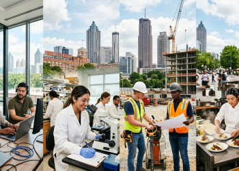 조지아주의 고용 증가세가 연초 기대치에 못 미치는 것으로 나타났다. [AI 생성 이미지]
