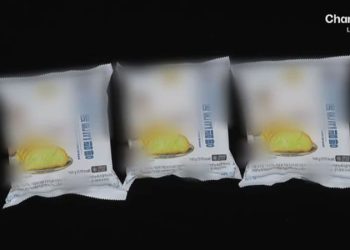 최근 온라인 커뮤니티에 악취가 나 먹을 수 없다는 글이 올라온 문제의 멜론 빵. 사진 채널A 캡처