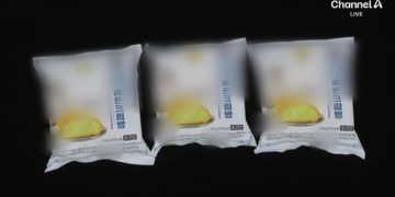 최근 온라인 커뮤니티에 악취가 나 먹을 수 없다는 글이 올라온 문제의 멜론 빵. 사진 채널A 캡처